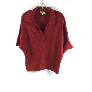 St .John red shirt 3/4 sleeve good  condition